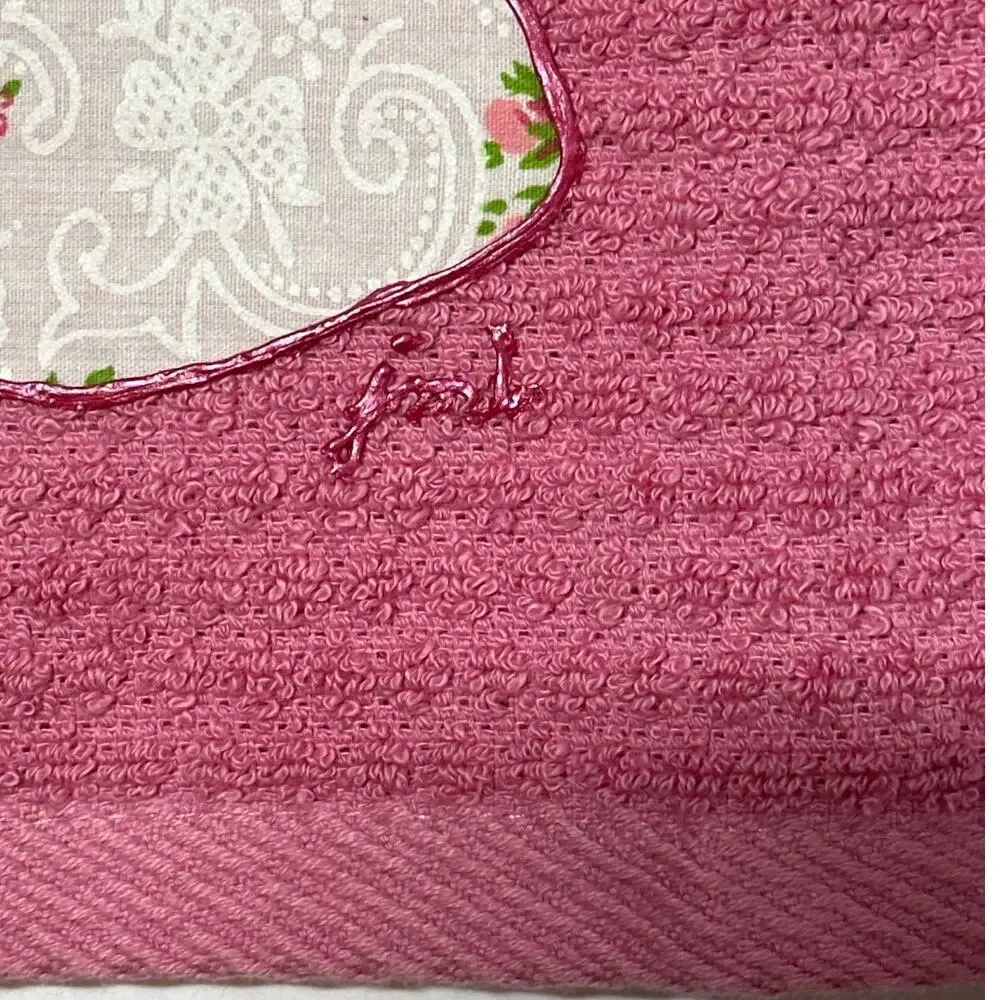 Casa Fina From Cecil Saydah Co Dish Towels Handmade Golf Design Rose Pink Cotton